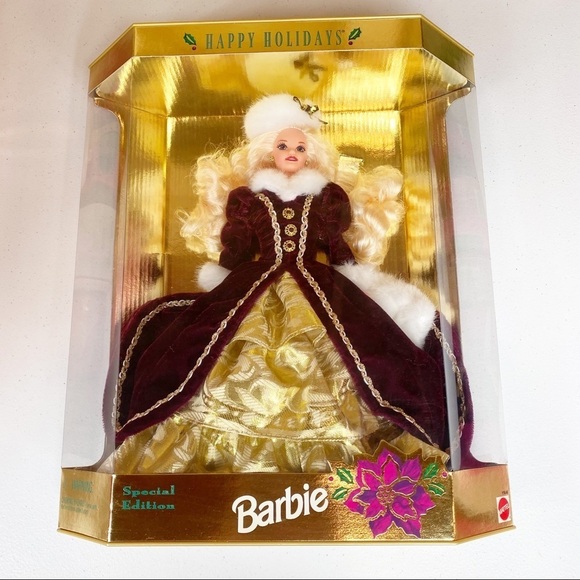 NEW Happy Holidays Barbie 1996 Rare 15646